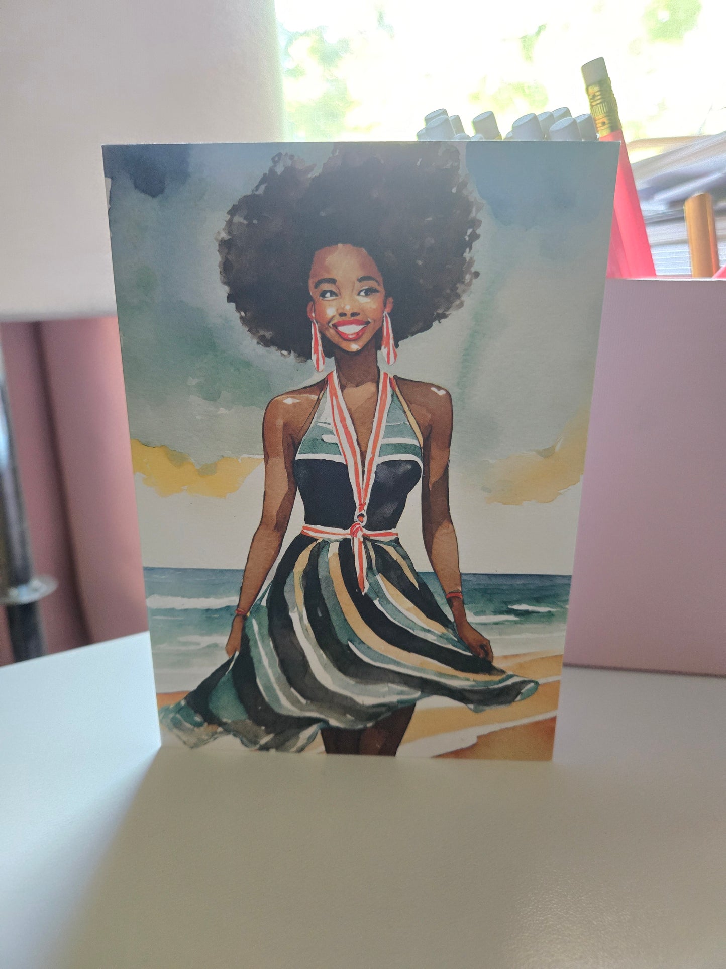 American Beach Fine Art Greeting Card