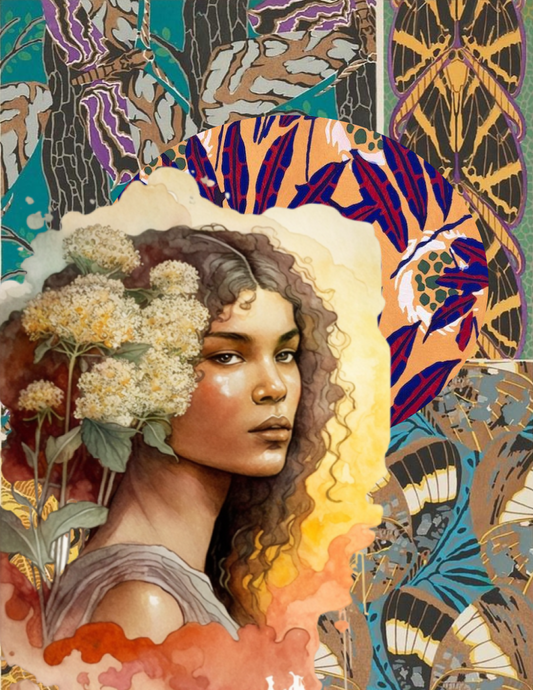 Flora Collage Art Print