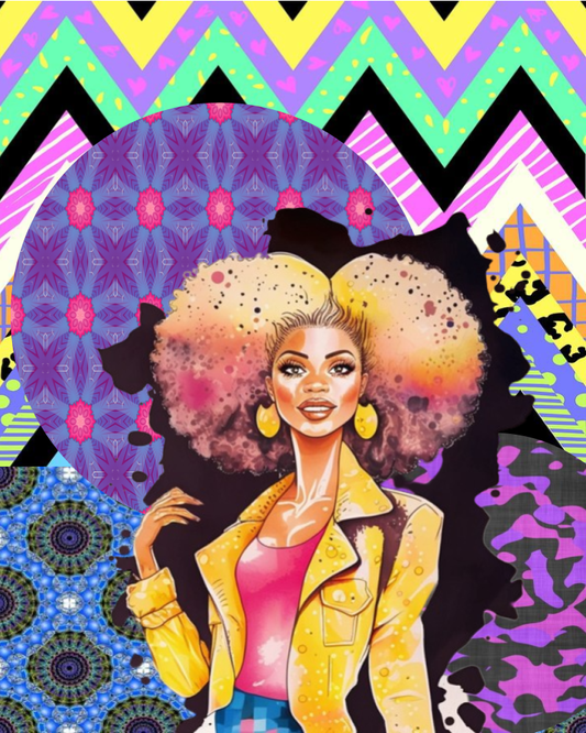Black Fashion Teen Collage Art Print #2